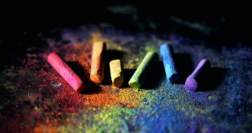 colored chalk